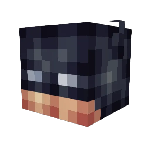 Rival Minecraft avatar head, 3D render