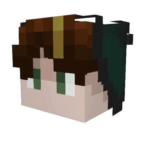 RivalSide Minecraft avatar head, 3D render