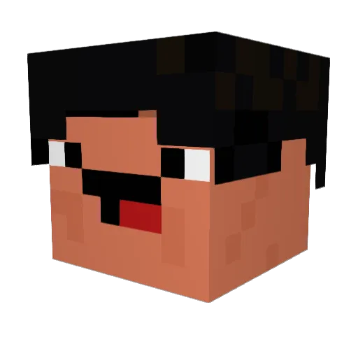 RivalSux Minecraft avatar head, 3D render