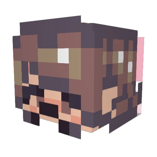 Rival_Ramen Minecraft avatar head, 3D render