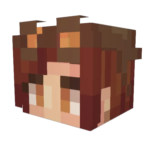 Rivalice Minecraft avatar head, 3D render