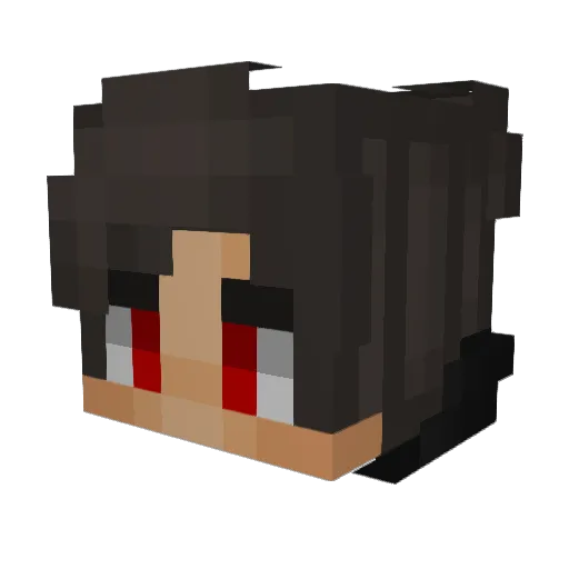 Rivality Minecraft avatar head, 3D render