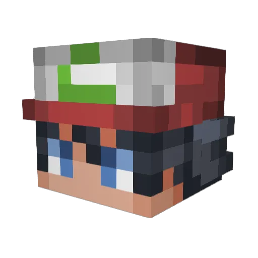 Rivalse Minecraft avatar head, 3D render