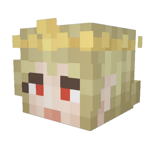 Rivanna16 Minecraft avatar head, 3D render