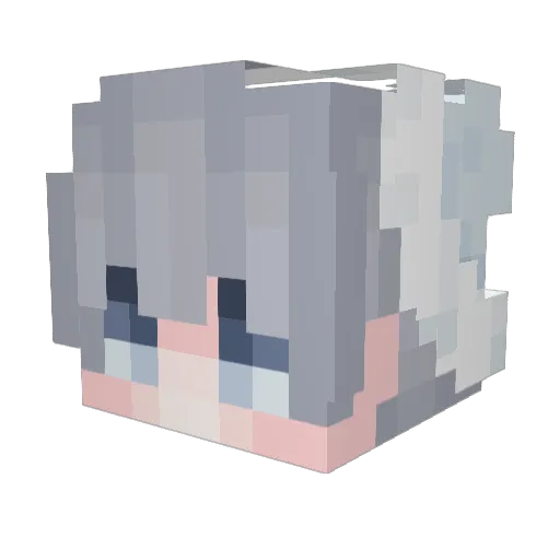 Rivarie Minecraft avatar head, 3D render