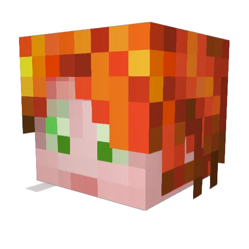 Rivayn Minecraft avatar head, 3D render