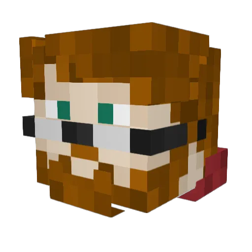 Rivazol Minecraft avatar head, 3D render