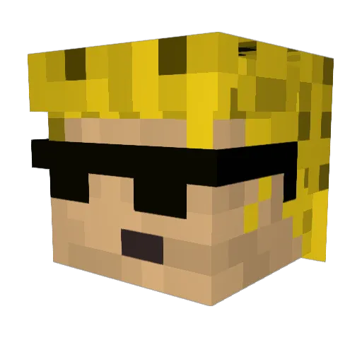 Rivcazt Minecraft avatar head, 3D render