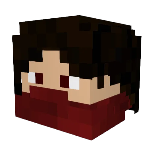 River100 Minecraft avatar head, 3D render