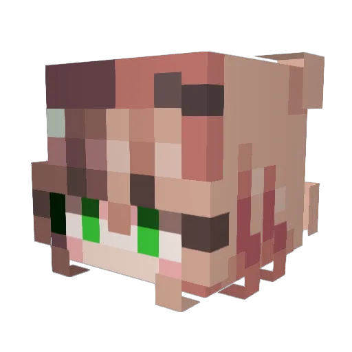 River120205 Minecraft avatar head, 3D render