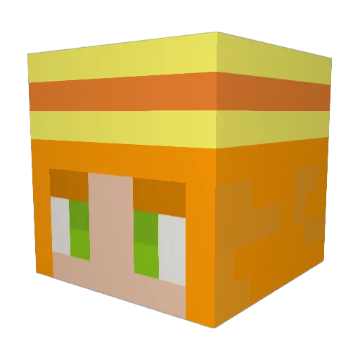 RiverSong9 Minecraft avatar head, 3D render