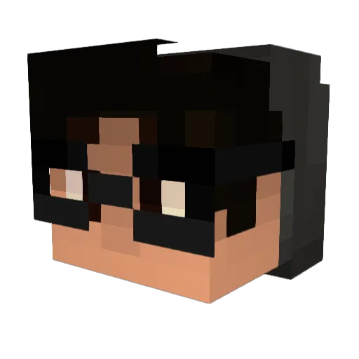 RiverTadeo Minecraft avatar head, 3D render