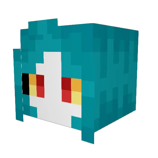 RiverTheClown Minecraft avatar head, 3D render