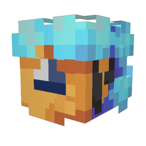 RiverTheMukku Minecraft avatar head, 3D render