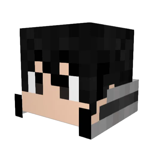 RiverTiara Minecraft avatar head, 3D render