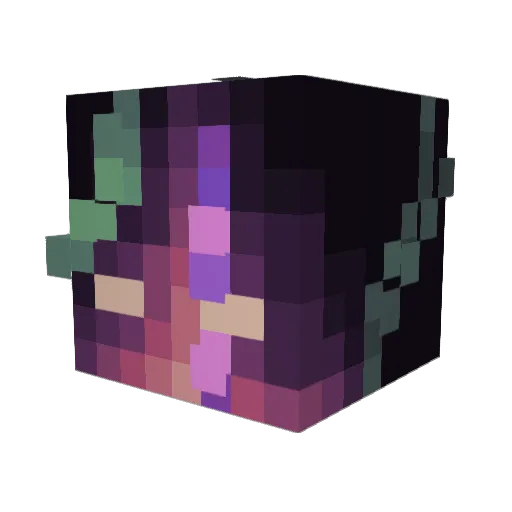 RiverWisp Minecraft avatar head, 3D render