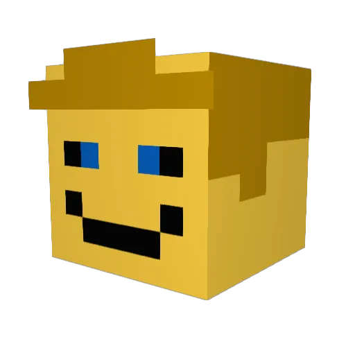 RiverZack Minecraft avatar head, 3D render