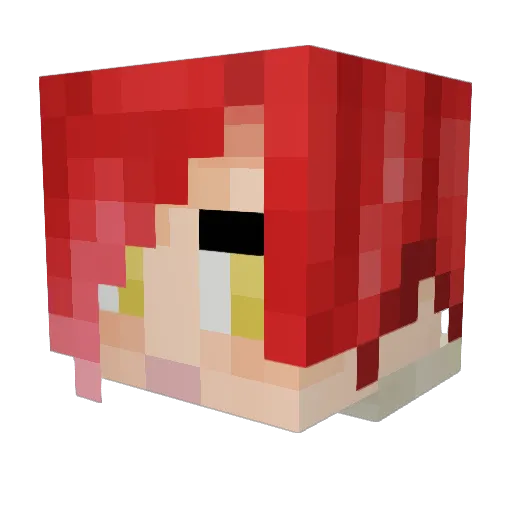 River_Arai Minecraft avatar head, 3D render