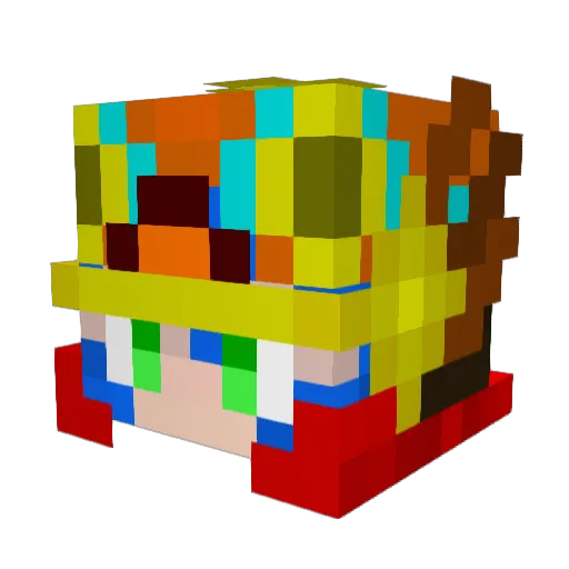 River_Mountain Minecraft avatar head, 3D render