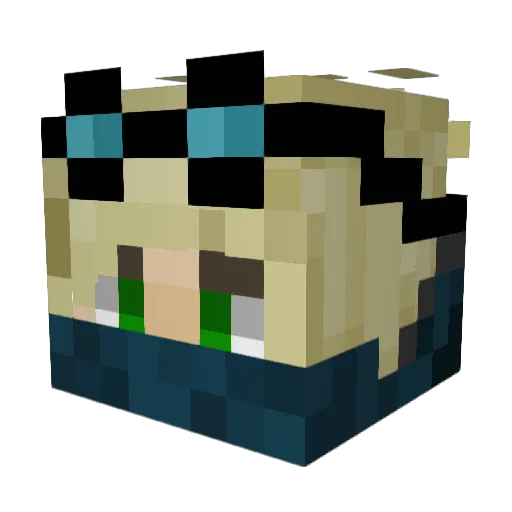 River_O7 Minecraft avatar head, 3D render