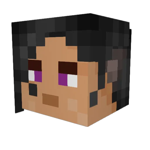 River_runs Minecraft avatar head, 3D render