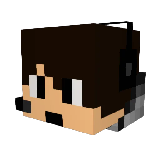 Riverahs Minecraft avatar head, 3D render