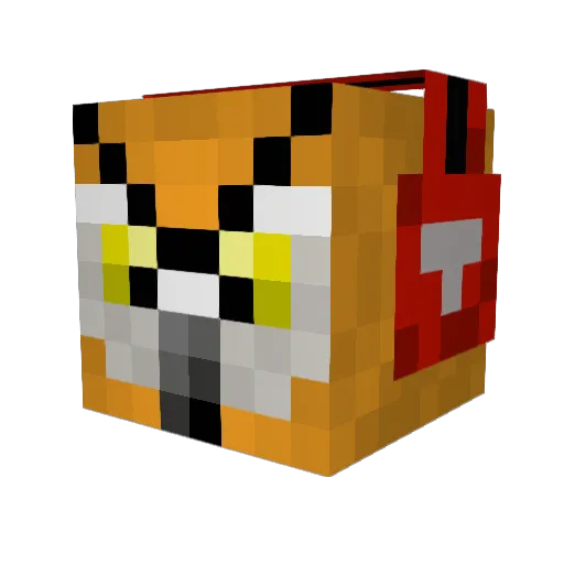 Riverakids Minecraft avatar head, 3D render
