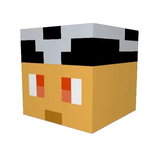 Riverbutton9244 Minecraft avatar head, 3D render