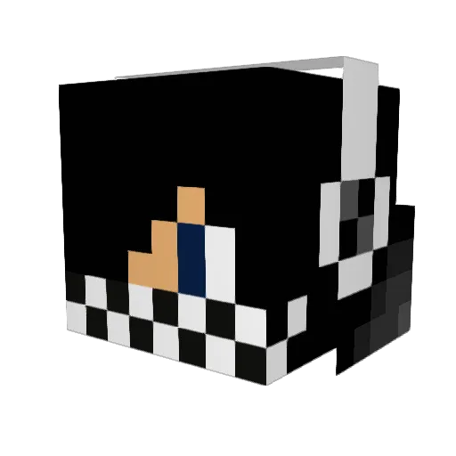 Rivernater Minecraft avatar head, 3D render
