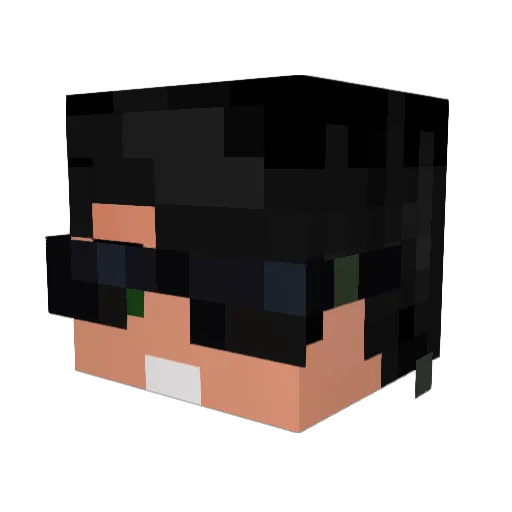 Riversamuel Minecraft avatar head, 3D render
