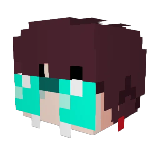 Rivertowne Minecraft avatar head, 3D render