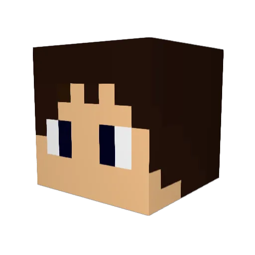 Rivet3 Minecraft avatar head, 3D render