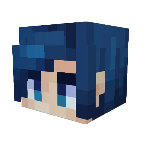 Riviase Minecraft avatar head, 3D render
