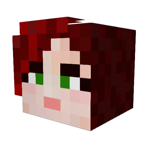 Rivka_ Minecraft avatar head, 3D render