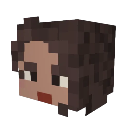 Rivly Minecraft avatar head, 3D render