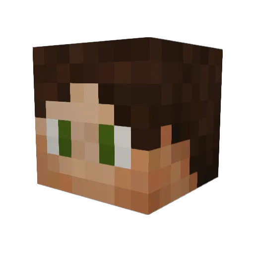 Rivner_ Minecraft avatar head, 3D render