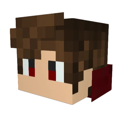Rivox_0 Minecraft avatar head, 3D render