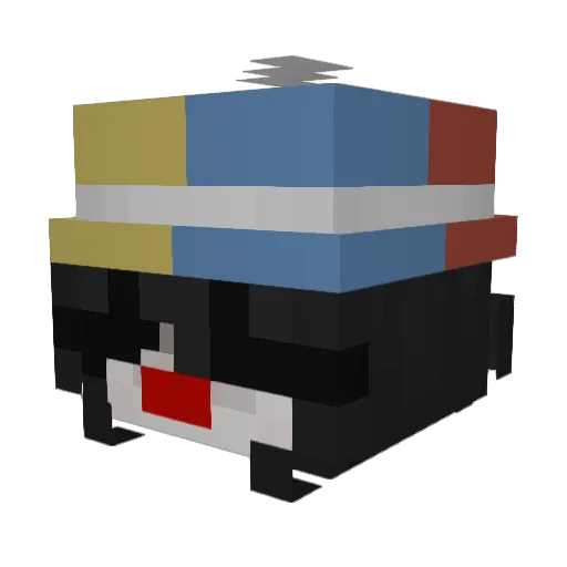 Rivu0 Minecraft avatar head, 3D render