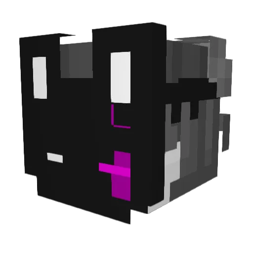 Rivulent Minecraft avatar head, 3D render