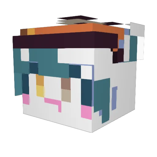 Rivulet__ Minecraft avatar head, 3D render