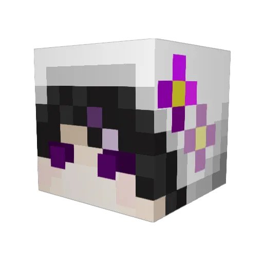 Rivvett Minecraft avatar head, 3D render