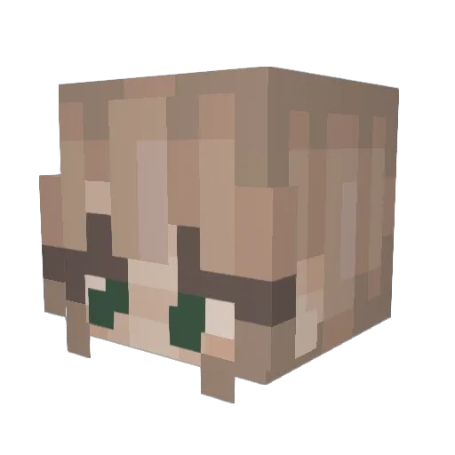 Rivvxoxo Minecraft avatar head, 3D render