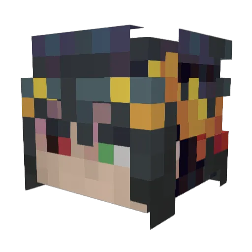 Rixatzz Minecraft avatar head, 3D render