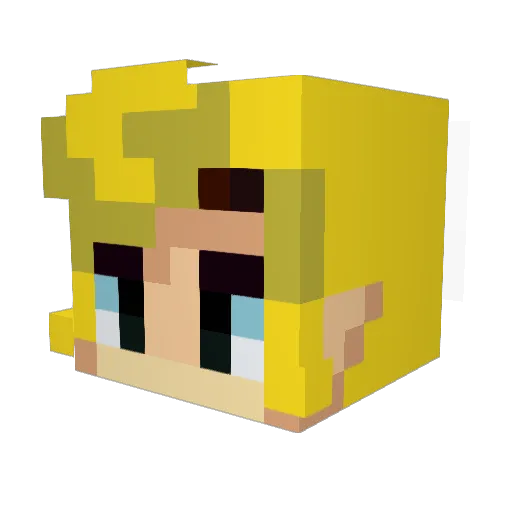 Rixdip Minecraft avatar head, 3D render