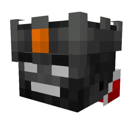 Rixien Minecraft avatar head, 3D render