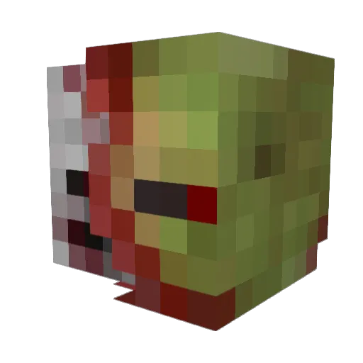 Rixtre Minecraft avatar head, 3D render