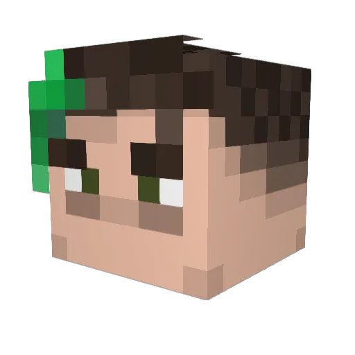 RiyNord Minecraft avatar head, 3D render