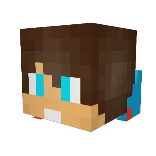 RiyU93 Minecraft avatar head, 3D render