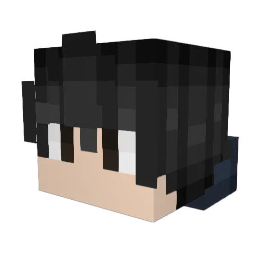 RiyakuLive Minecraft avatar head, 3D render
