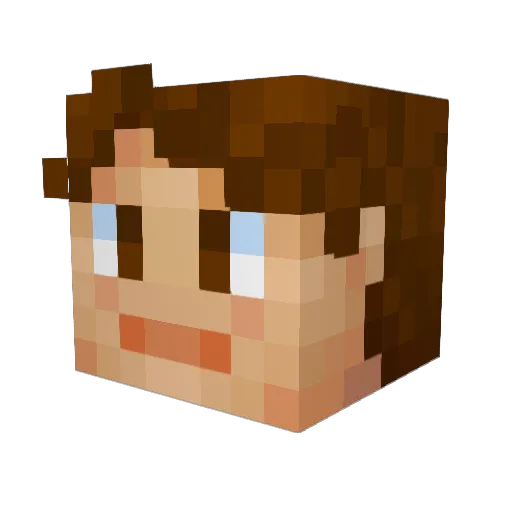 Riyami Minecraft avatar head, 3D render